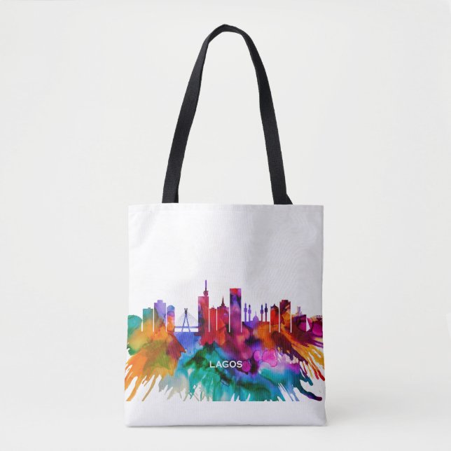 Lagos Skyline Tasche (Vorderseite)