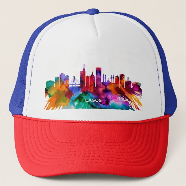 Lagos Skyline Truckerkappe (Vorderseite)