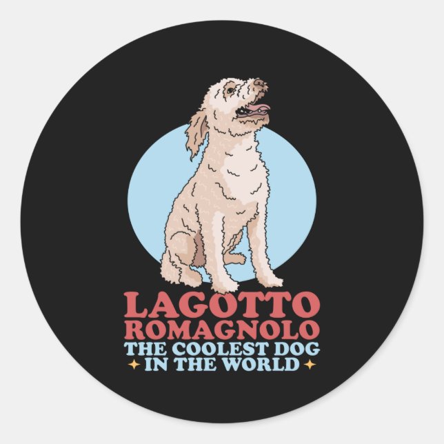 Lagotto Romagnolo Cooler Hund | Eigentümer Lagotto Runder Aufkleber (Vorderseite)