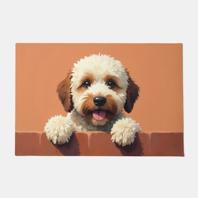 Lagotto Romagnolo Fußmatten Kunst Fußmatte (Vorderseite)