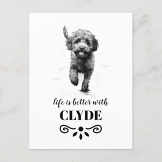 Lagotto Romagnolo Life ist besser Custom Dog Name Postkarte