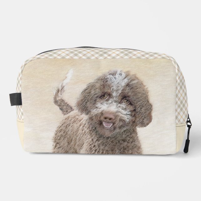 Lagotto Romagnolo Malerei Niedlich Original Hunde  Waschbeutel (Vorderseite)