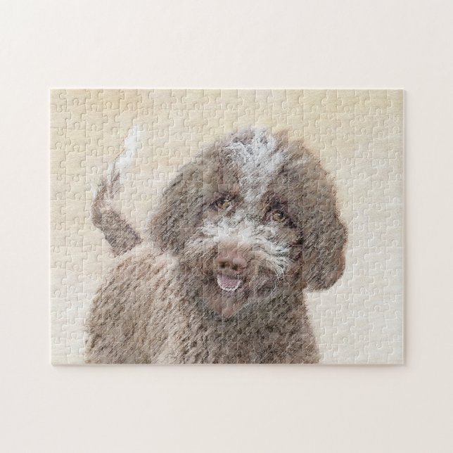 Lagotto Romagnolo Malerei - Niedliche Original Dog (Horizontal)