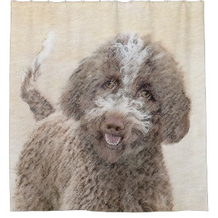 Lagotto Romagnolo Malerei - Niedliche Original Dog Duschvorhang