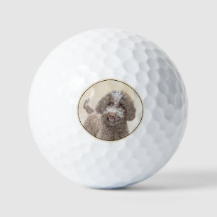 Lagotto Romagnolo Malerei - Niedliche Original Dog Golfball