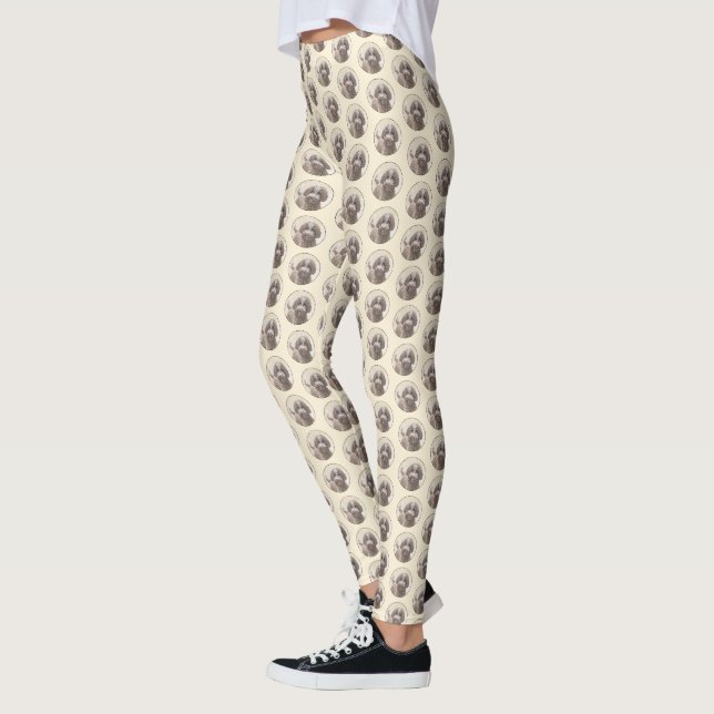 Lagotto Romagnolo Malerei - Niedliche Original Dog Leggings (Links)
