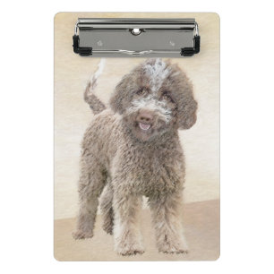 Lagotto Romagnolo Malerei - Niedliche Original Dog Mini Klemmbrett