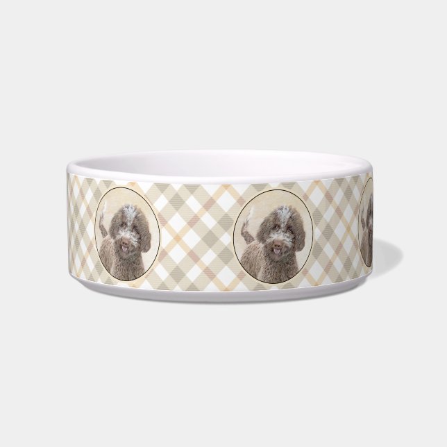 Lagotto Romagnolo Malerei - Niedliche Original Dog Napf (Links)
