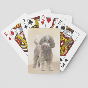 Lagotto Romagnolo Malerei - Niedliche Original Dog Spielkarten