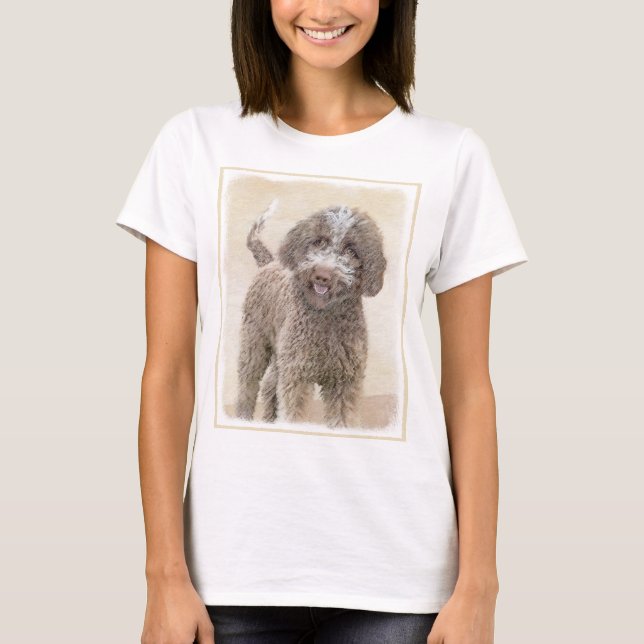 Lagotto Romagnolo Malerei - Niedliche Original Dog T-Shirt (Vorderseite)