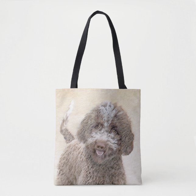 Lagotto Romagnolo Malerei - Niedliche Original Dog Tasche (Vorderseite)