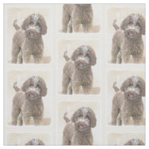 Lagotto Romagnolo Malerei - Niedliches Original Hu Stoff