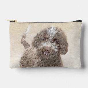 Lagotto Romagnolo Malerei Süße Originale Hundekuns Zubehörtasche