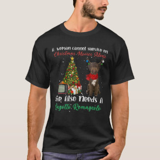 Lagotto Romagnolo Rentier Weihnachtsbaum T-Shirt