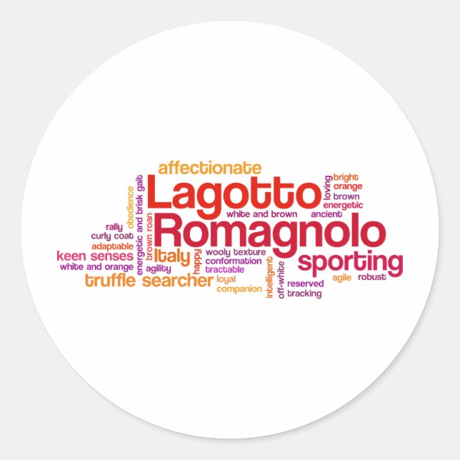 Lagotto Romagnolo Runder Aufkleber (Vorderseite)