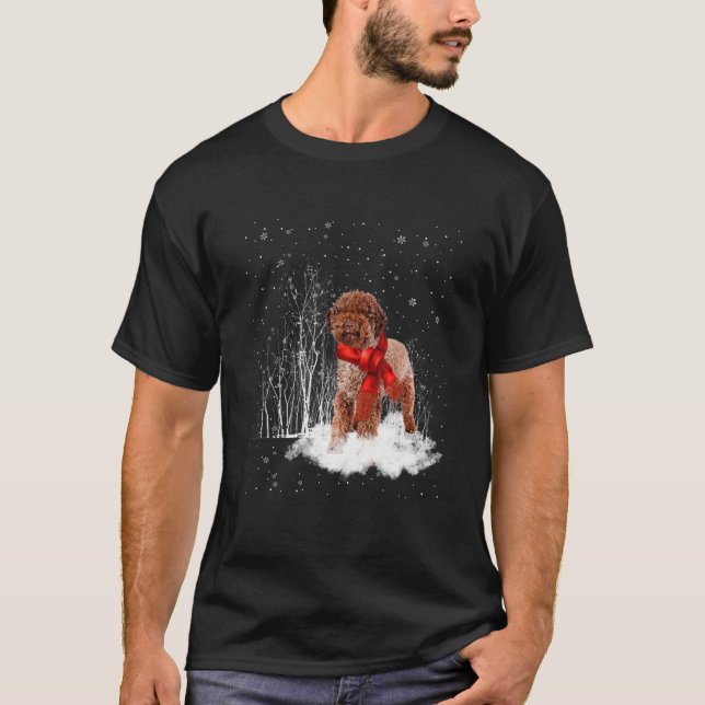 Lagotto Romagnolo Snow - Nice Dog Christmas T T-Shirt (Vorderseite)