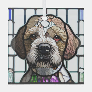 Lagotto Romagnolo "Stains Glass" Ornament Aus Glas
