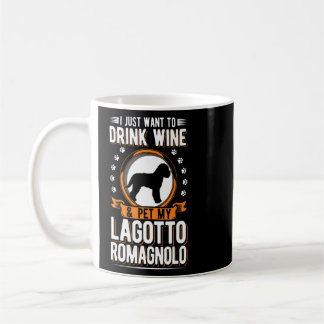 Lagotto Romagnolo und Wein Kaffeetasse
