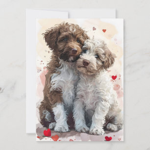 Lagotto Romagnolo Valentine Feiertagskarte