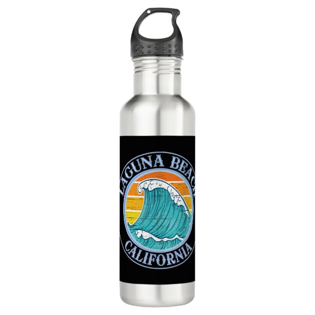 Laguna Beach California Edelstahlflasche (Vorderseite)