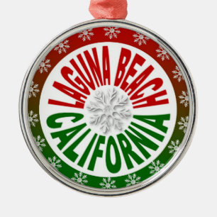 Laguna Beach California Silbernes Ornament