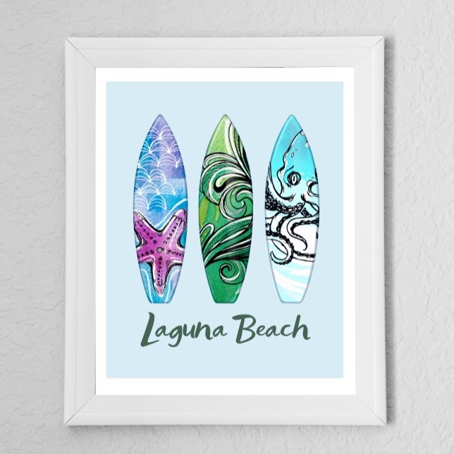 Laguna Beach California Surfboards Poster (Von Creator hochgeladen)