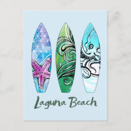 Laguna Beach California Surfboards Postkarte