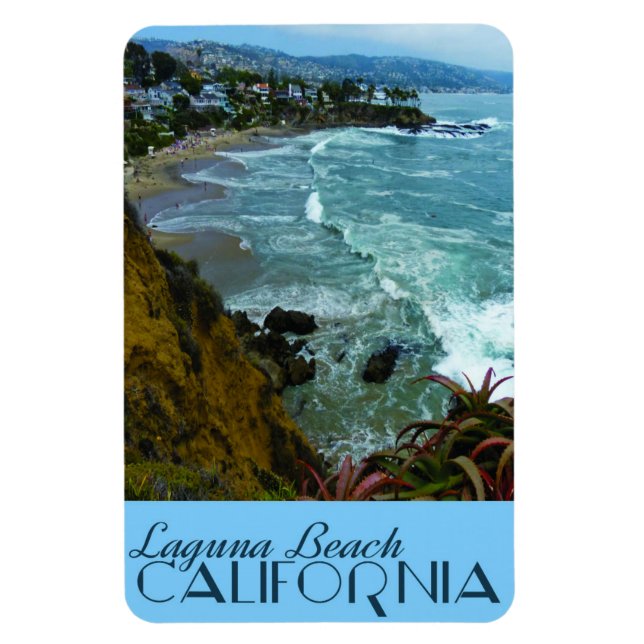 Laguna Beach California Vintage Travel Poster Magnet (Vertikal)