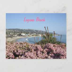 Laguna Beach flowers postcard Postkarte