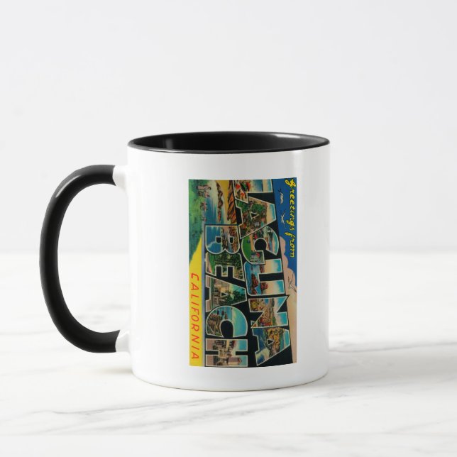 Laguna Beach, Kalifornien - Große Briefmarkenszene Tasse (Links)