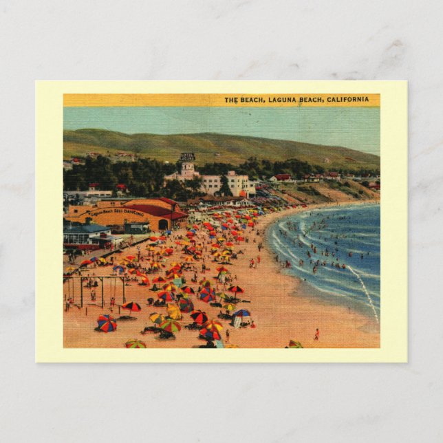 Laguna Beach, Kalifornien Vintag Postkarte (Vorderseite)