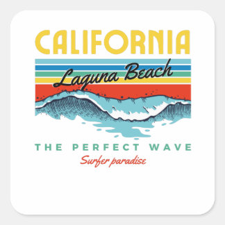 Laguna Beach Quadratischer Aufkleber