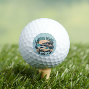 Laguna Beach Retro Vignette Golfball