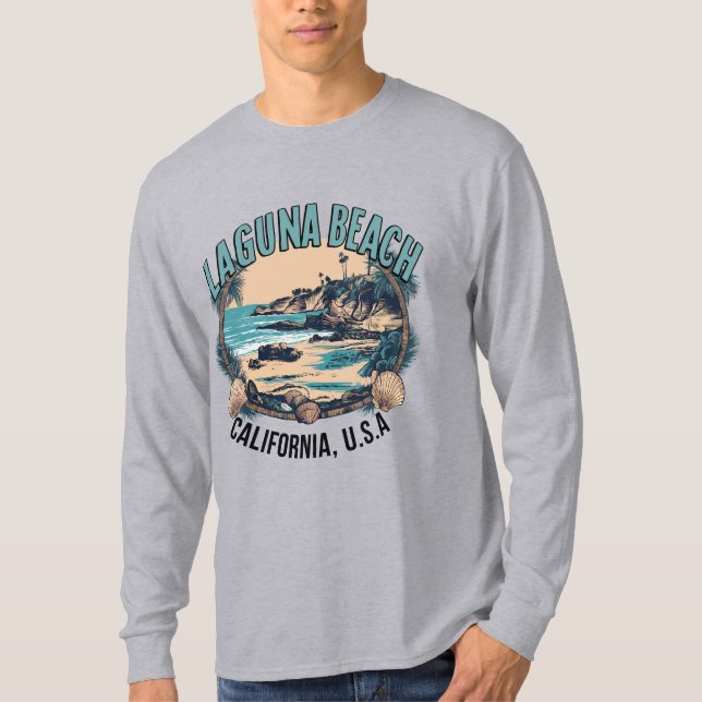 Laguna Beach Retro Vignette T-Shirt (Vorderseite)