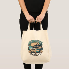 Laguna Beach Retro Vignette Tragetasche