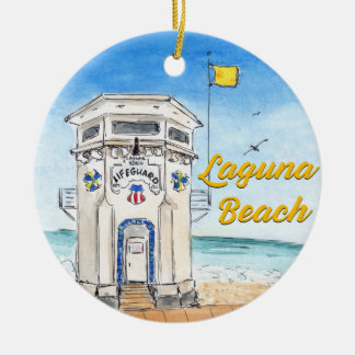 Laguna Beach Rettungsturm-Ornament Keramik Ornament