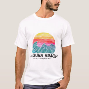 Laguna Beach Surfen Wellen Retro Kalifornien Sonne T-Shirt