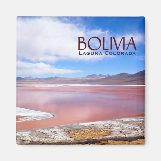 Laguna Colorada, bolivianischer Textmagnet Magnet (Vorne)