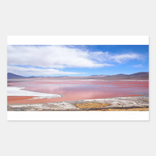 Laguna Colorada en Bolivie rectangle autocollant