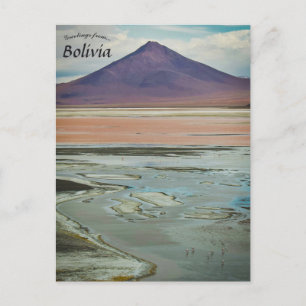 Laguna Colorada Rosa See Uyuni Bolivien Postkarte