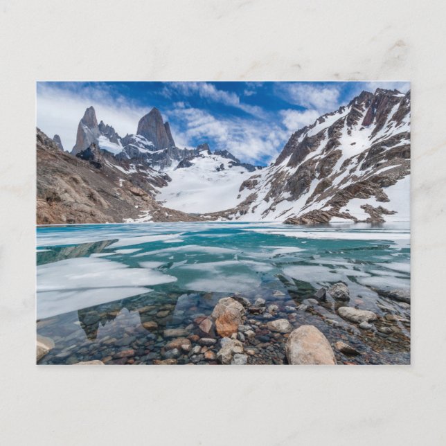 Laguna de Los Tres und Monte Fitzroy Postkarte (Vorderseite)