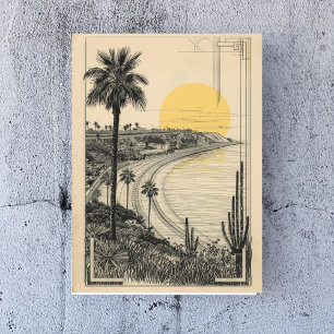 Laguna-Küstenlinie – Kalifornien Reiseziel am Meer Poster