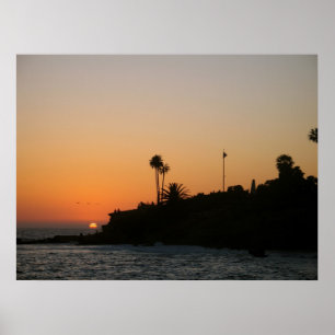 Laguna-Strand-Sonnenuntergang-landschaftliches Poster