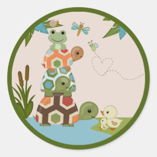 Laguna Turtle Baby Dusche Rundaufkleber Siegel LTC Runder Aufkleber