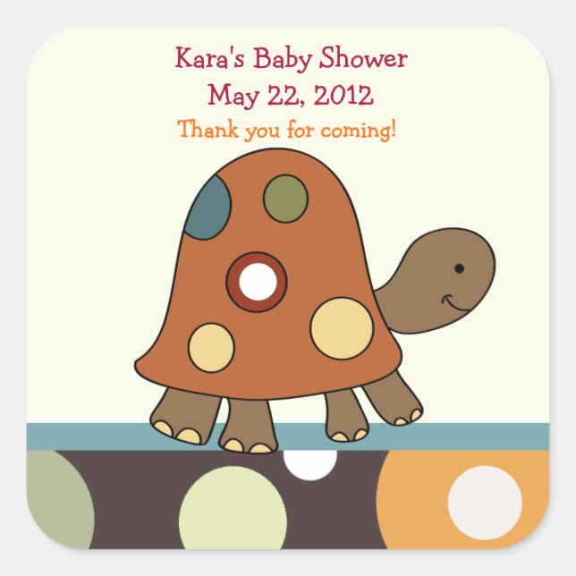 Laguna Turtle SQUARE Gefallen Sticker (Vorderseite)