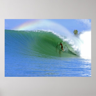 Lagundri Bay: Surfer's Paradise Rainbow Wave Poster