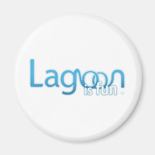 Lagune ist Spaß-Logo Magnet