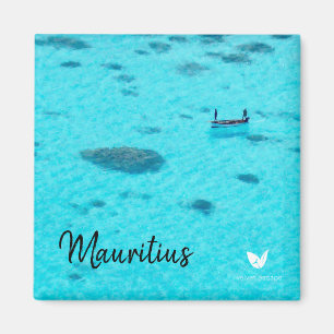 Lagune Mauritius - Kühlschrankmagnet von Velvet Es