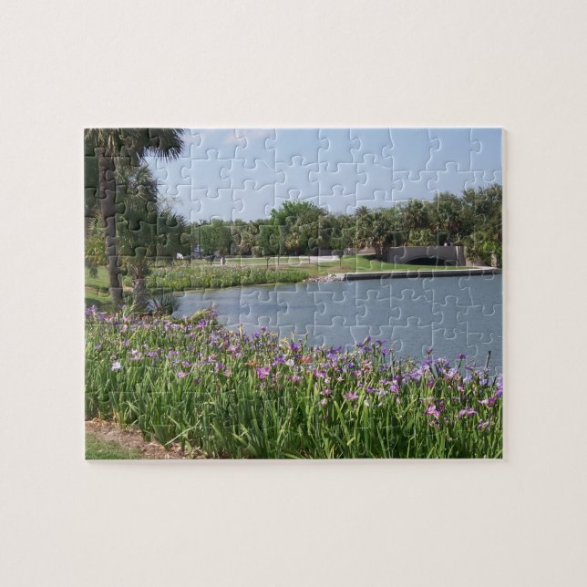 Lagune und Blumen (Horizontal)