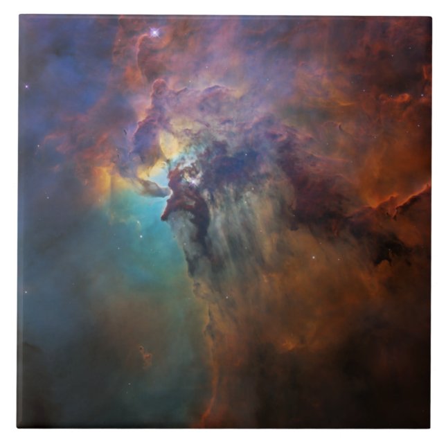 Lagunennebel (Astronomie-Raumbild) (Universum) Fliese (Vorderseite)